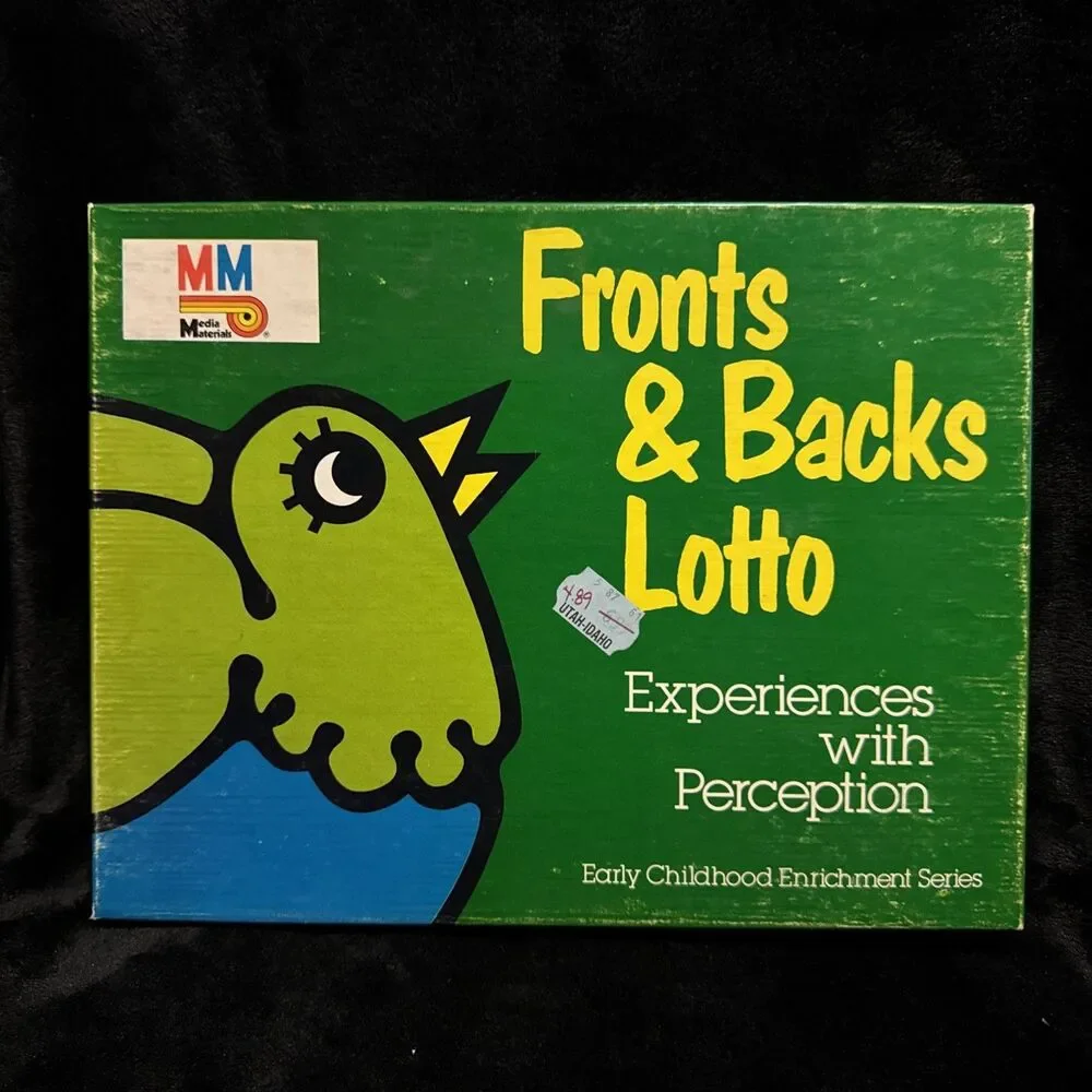Vintage 1977 Milton Bradley Fronts and Backs Lotto Experiences With Perception